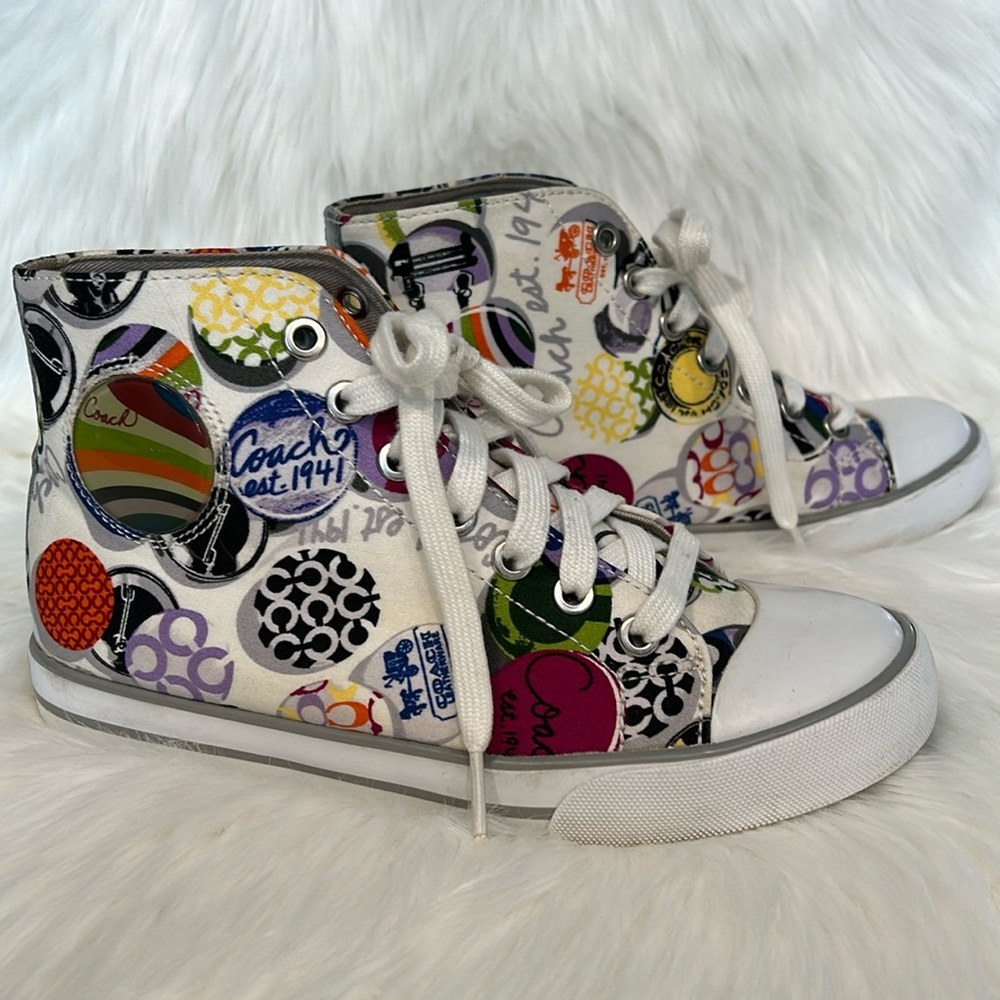 COACH Logo Sneakers Fit 5.5 to 6 - Picture 14 of 14